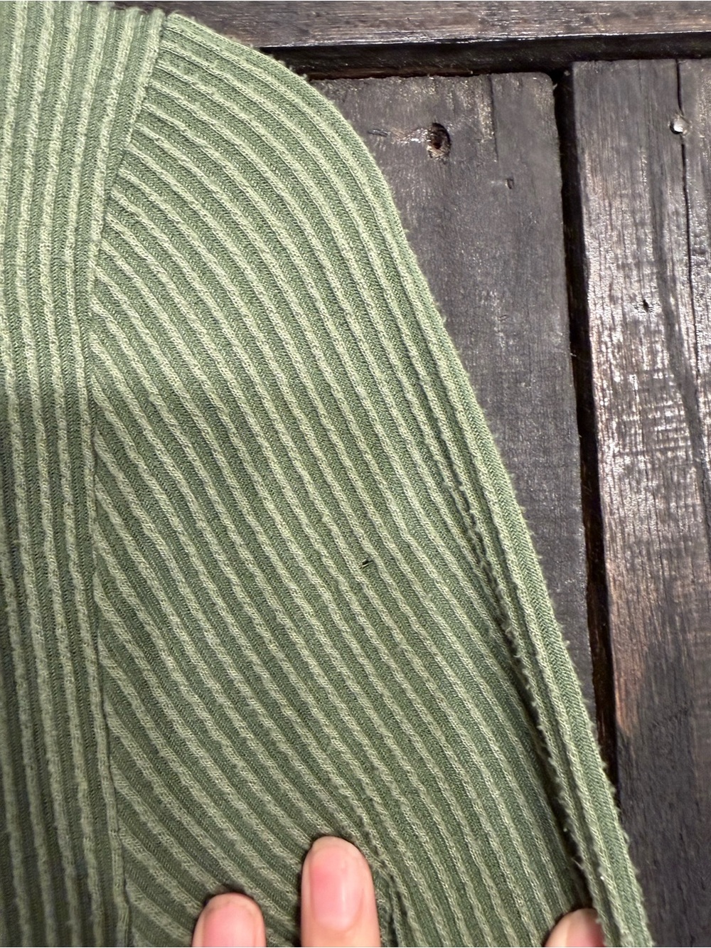 Hollister Olive Green Ribbed Sweater